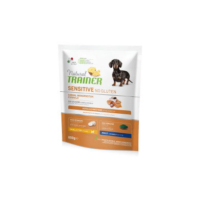 Сухий корм для собак Trainer Natural Dog Sensitive Adult Mini With Salmon 800 г (8015699252168)