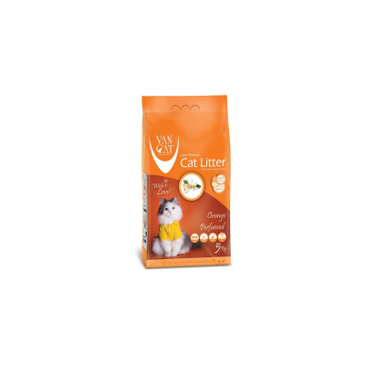 Наповнювач для туалету Van Cat Super Premium Quality Orange Бентонітовий грудкувальний 5 кг (5.9 л) (8699245856071)