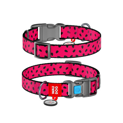 Нашийник для тварин WAUDOG Nylon "Кавун" пластиковий фастекс XXL (284-0049)