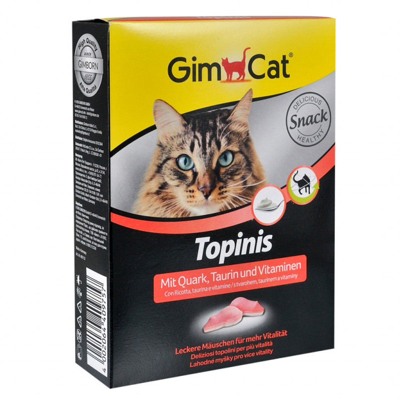 Вітаміни для котів GimCat Topinis сир для поліпшення обміну речовин 220 г (4002064409757)