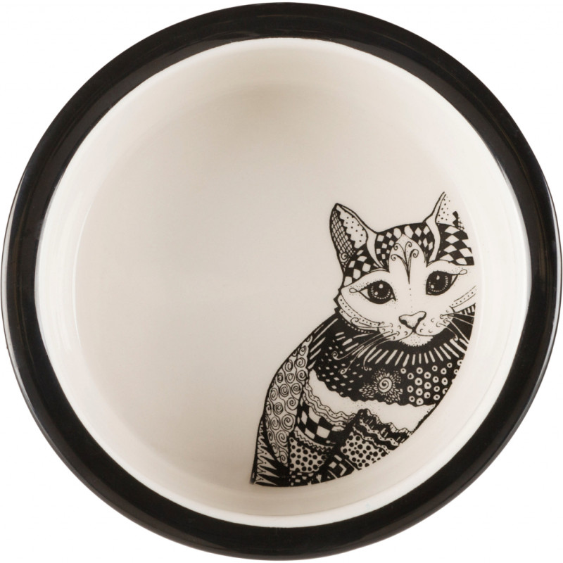 Посуд для котів Trixie Zentangle 300 мл / 12 см (4011905251202)