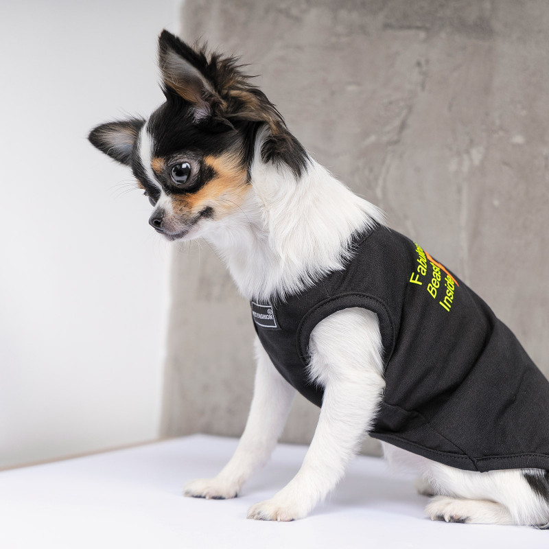 Борцівка для тварин Pet Fashion "FBI" M чорна (4823082420254)