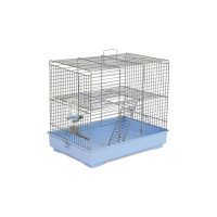 Клітка для гризунів Природа "Міккі" 37x25x30 см з драбинкою хром/світло-блакитна (4823082415144)