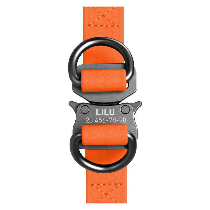 Шлея для собак WAUDOG Waterproof з QR-паспортом L Ш 25 мм Д 60-90 см помаранчева (27674)