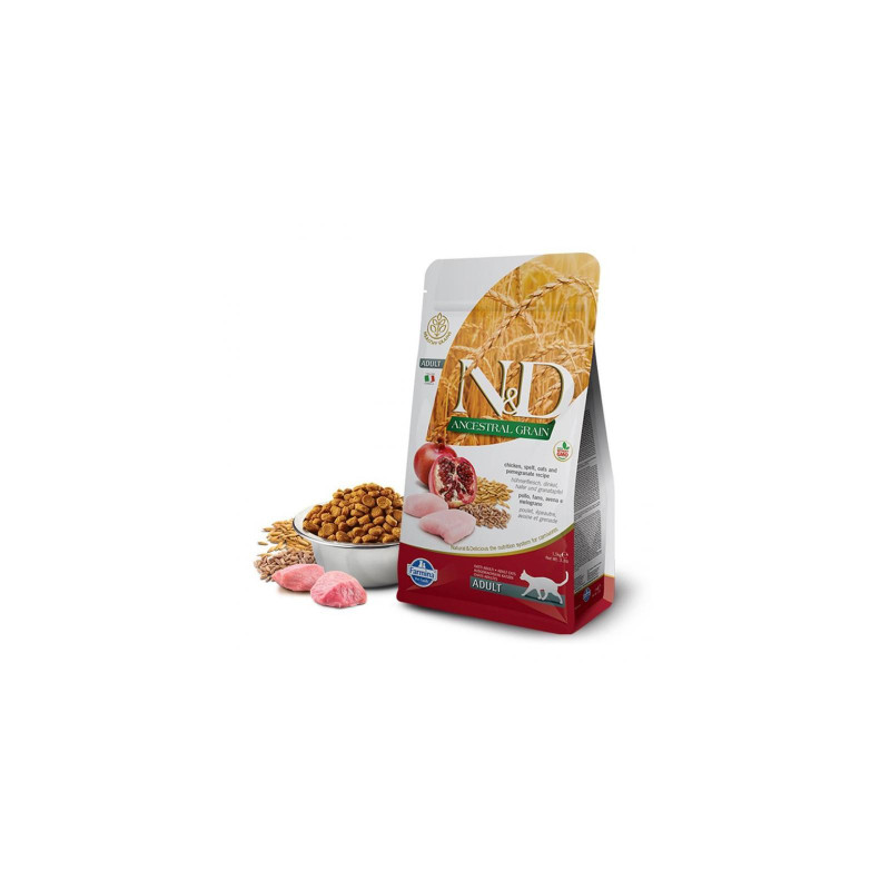 Сухий корм для кішок Farmina LOW GRAIN курка, гранат 1.5 кг (8010276021571)