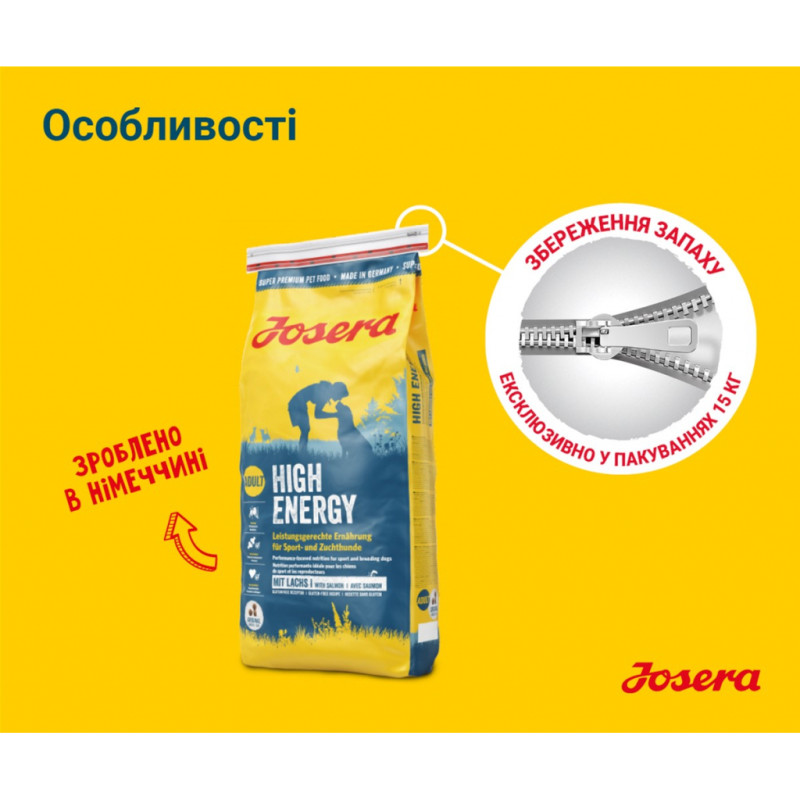 Сухий корм для собак Josera High Energy 15 кг (4032254211907)