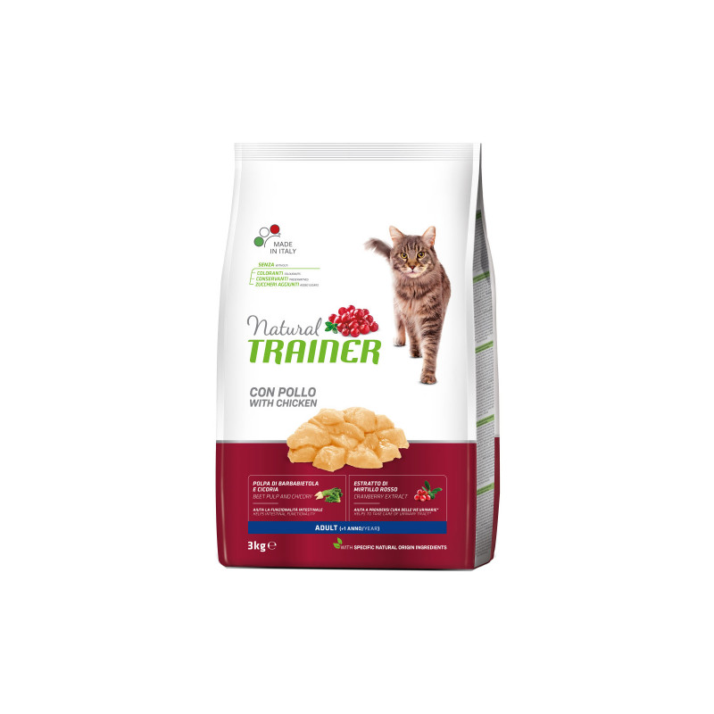 Сухий корм для кішок Trainer Natural Super Premium Adult з куркою 3 кг (8059149029634)