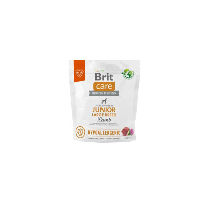 Сухий корм для собак Brit Care Dog Hypoallergenic Junior Large Breed гіпоалергенний з ягням 1 кг (8595602559060)