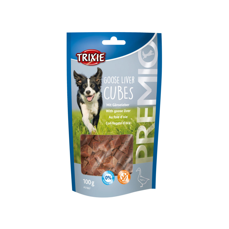 Ласощі для собак Trixie PREMIO Goose Liver Cubes 100 г (4011905318677)