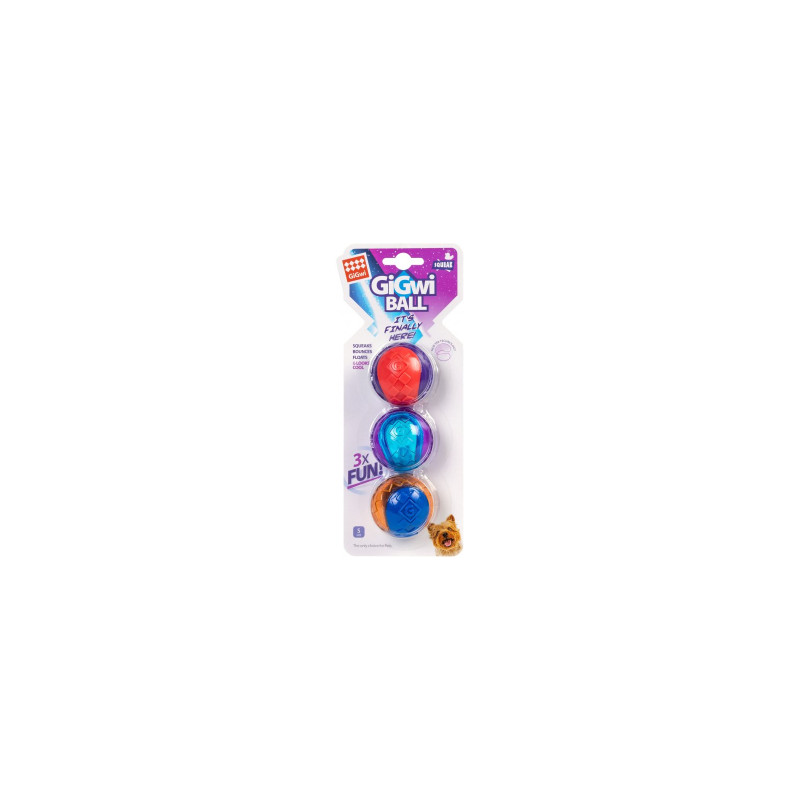Іграшка для собак GiGwi Ball Три м'ячі з пищалкою 5 см (2323)