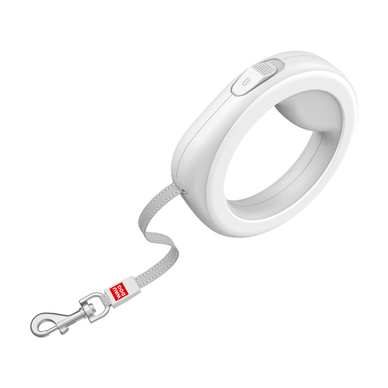 Повідок для собак WAUDOG R-leash світловідбиваюча стрічка XS-M до 40 кг 2.9 м білий (812715)