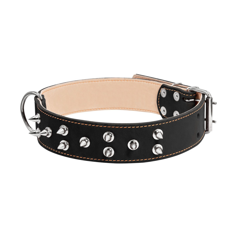 Нашийник для тварин Collar подвійний із шипами 45 мм 56-68 см (чорний) (03641)