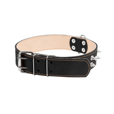 Нашийник для тварин Collar подвійний із шипами 45 мм 56-68 см (чорний) (03641)