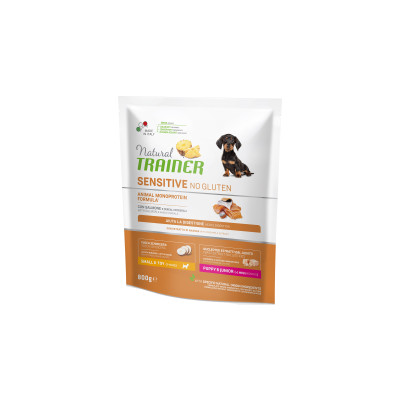 Сухий корм для собак Trainer Natural Dog Sensitive Puppy&Junior Mini With Salmon 800 г (8015699252106)