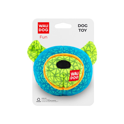 Іграшка для собак WAUDOG Fun Ведмедик 12х11 см блакитна (62052)