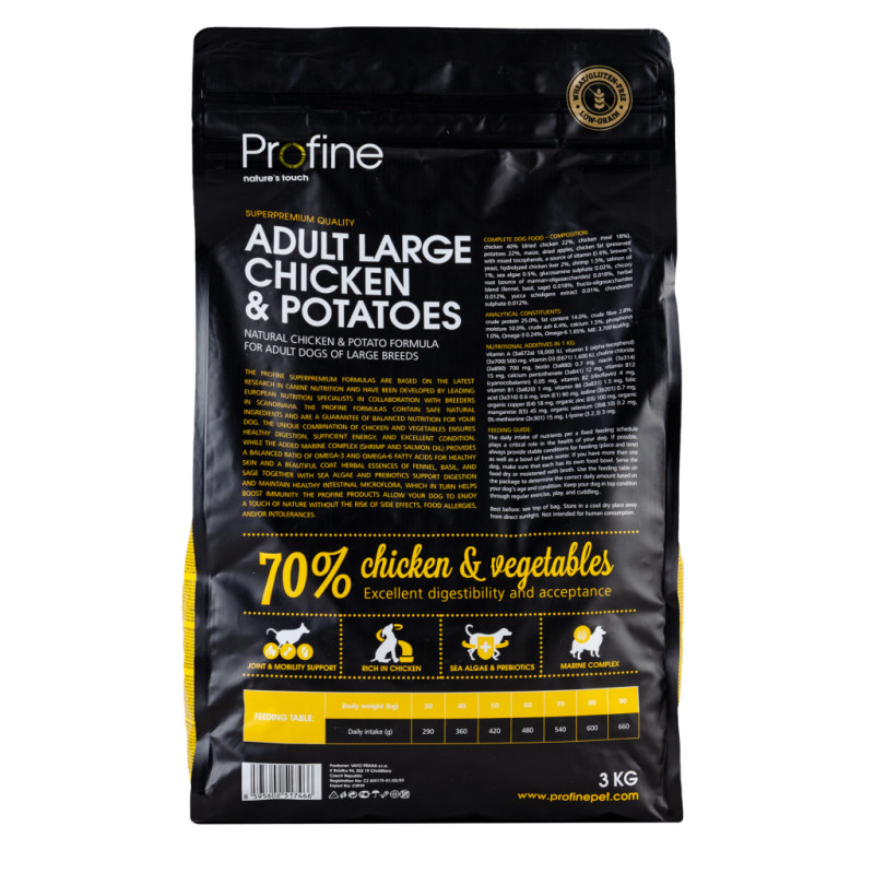 Сухий корм для собак Profine Adult Large Chicken з куркою та картоплею 3 кг (8595602517466)