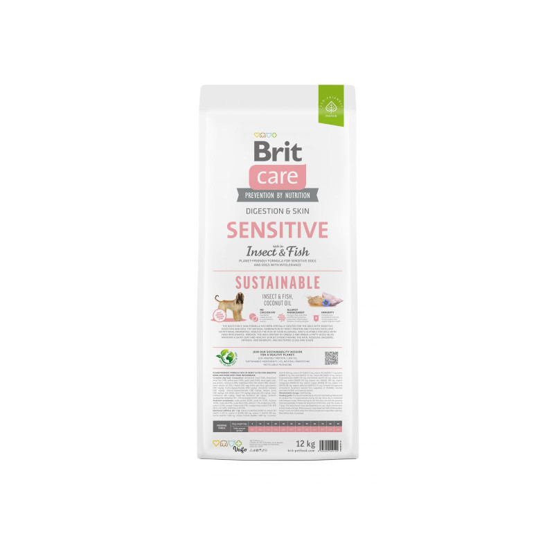 Сухий корм для собак Brit Care Dog Sustainable Sensitive Insect and Fish 12 кг (8595602559190)