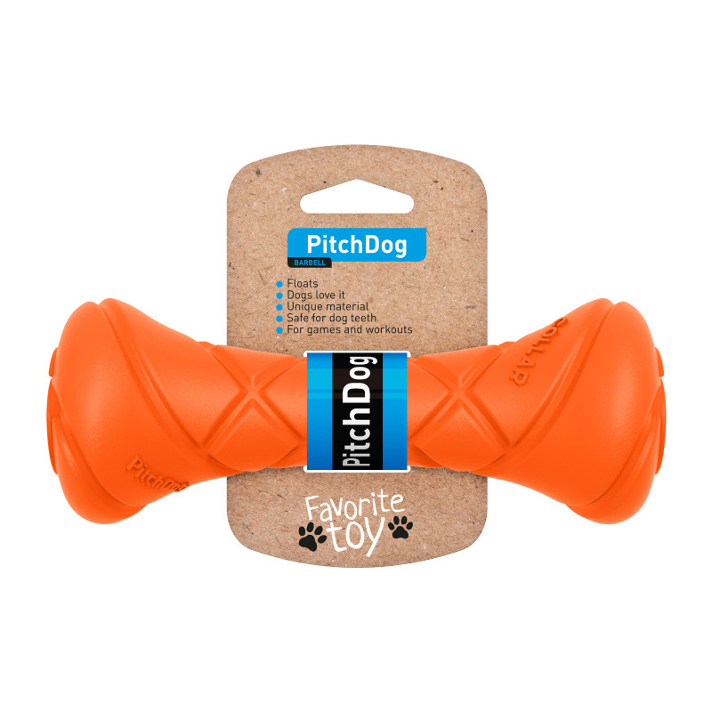 Іграшка для собак Collar PitchDog гантель для апорту 19 см жовтогаряча (62394)